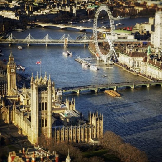 City of london by helicopter