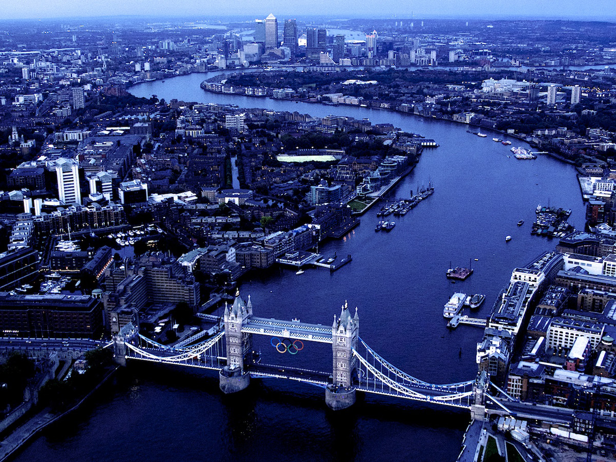 City of london by helicopter