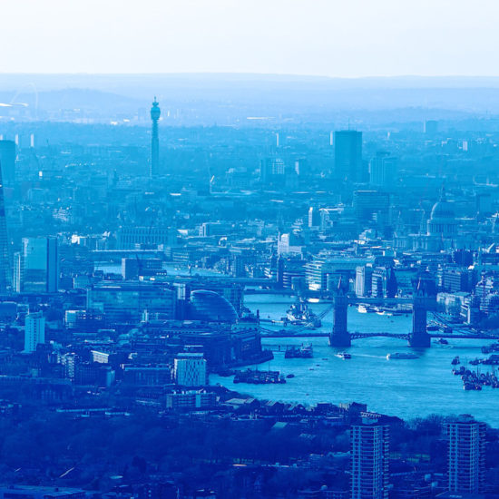 City of london by helicopter